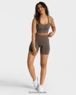 Clothing TEVEO Timeless Scrunch Short Taupe Women 2HL08D226 - Image 5