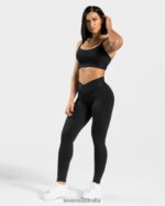 Clothing TEVEO V-Shape Leggings Black Women 2HL08D108 - Image 3