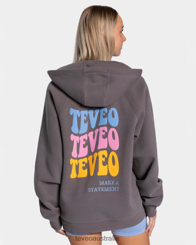 Clothing TEVEO Candy Oversized Jacket Graphite Women 2HL08D17