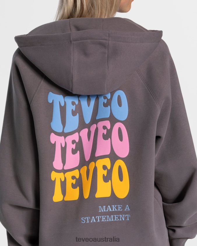 Clothing TEVEO Candy Oversized Jacket Graphite Women 2HL08D17