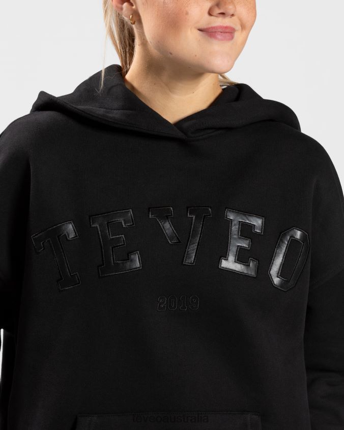 Clothing TEVEO College Oversized Hoodie Black Women 2HL08D40