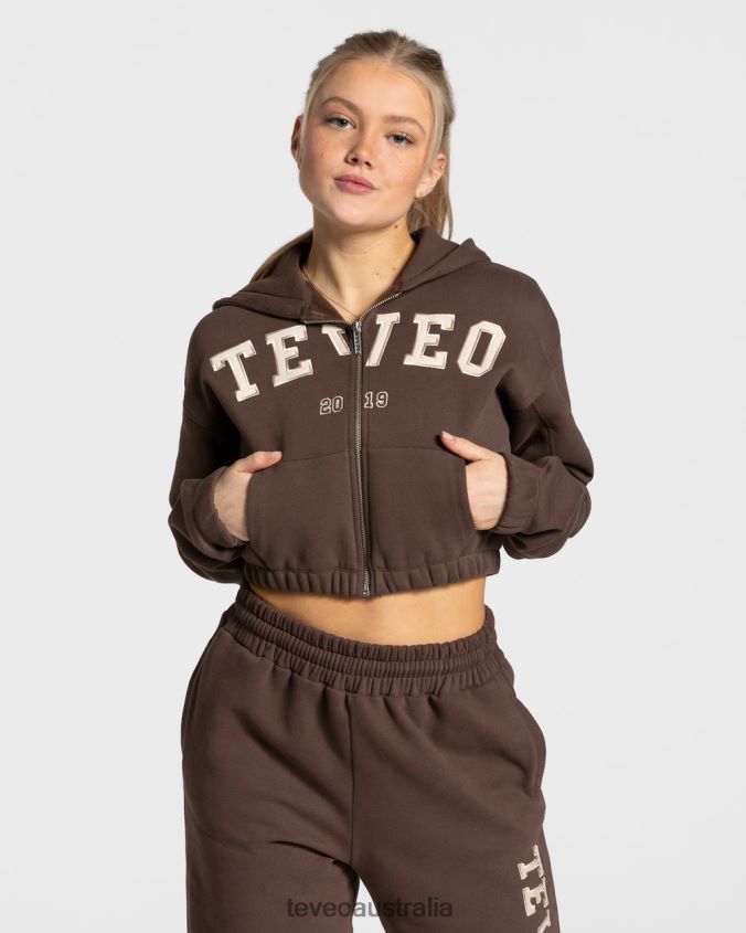 Clothing TEVEO College Zip Hoodie Dark brown Women 2HL08D42