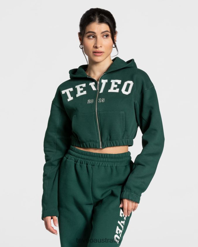 Clothing TEVEO College Zip Hoodie Dark green Women 2HL08D34