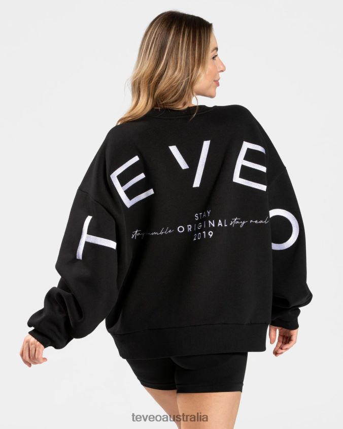 Clothing TEVEO Signature Oversized Sweater Black Women 2HL08D16