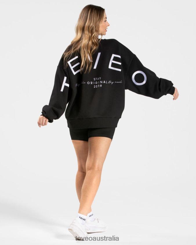 Clothing TEVEO Signature Oversized Sweater Black Women 2HL08D16