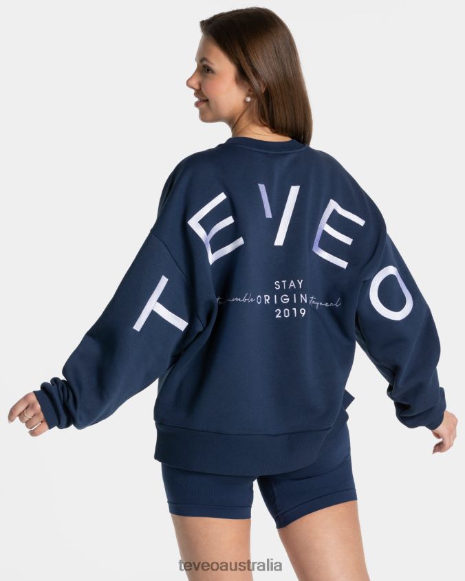 Clothing TEVEO Signature Oversized Sweater Dark blue Women 2HL08D6