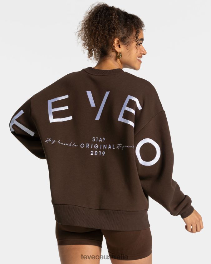 Clothing TEVEO Signature Oversized Sweater Dark brown Women 2HL08D9