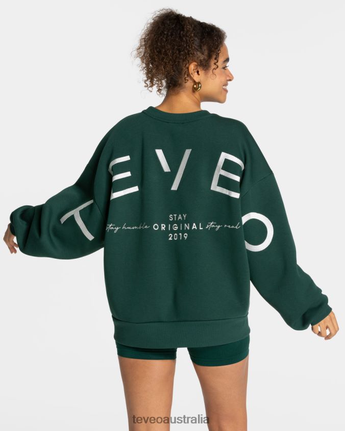 Clothing TEVEO Signature Oversized Sweater Dark green Women 2HL08D8