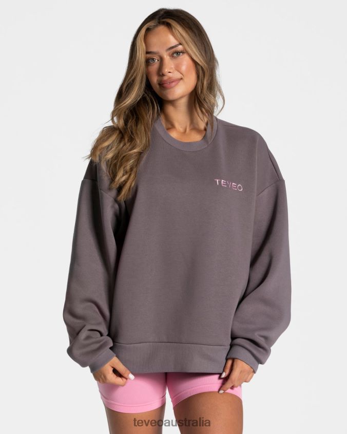 Clothing TEVEO Signature Oversized Sweater Graphite Women 2HL08D13