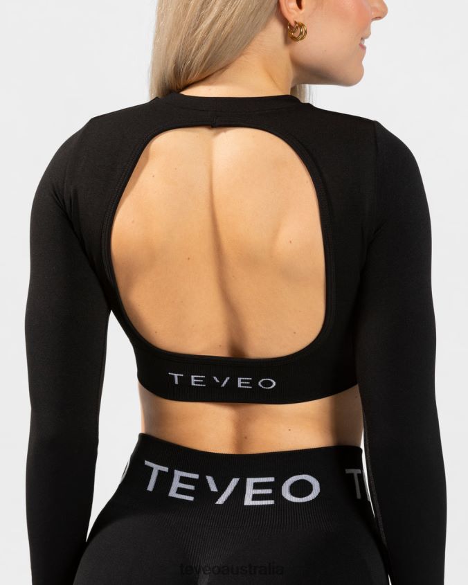 Clothing TEVEO Everyday Cut Out Longsleeve Black Women 2HL08D167