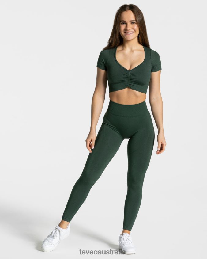 Clothing TEVEO Focus Crop Top Dark green Women 2HL08D455