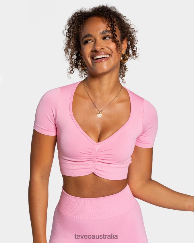 Clothing TEVEO Focus Crop Top Pink Women 2HL08D458