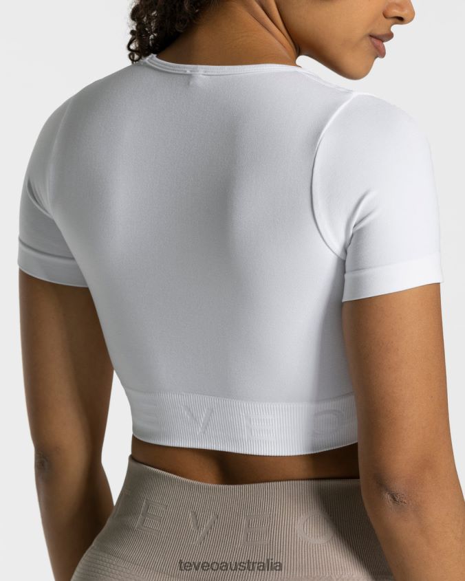 Clothing TEVEO Focus Crop Top White Women 2HL08D462