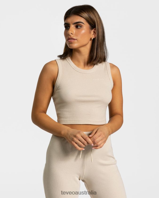 Clothing TEVEO Lounge Crop Top Beige Women 2HL08D451