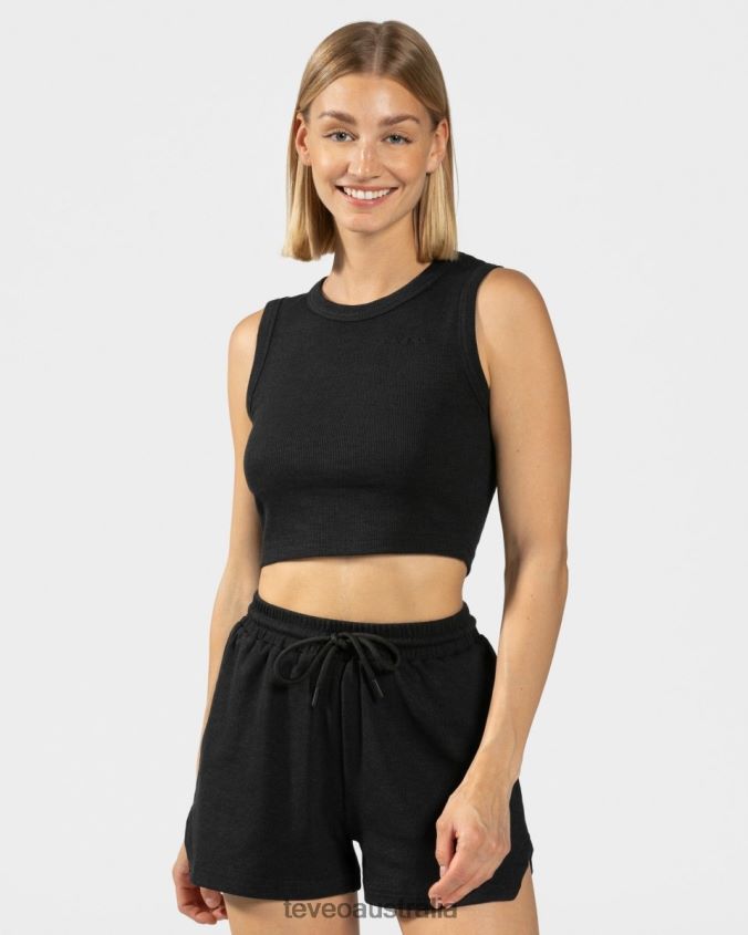 Clothing TEVEO Lounge Crop Top Black Women 2HL08D454