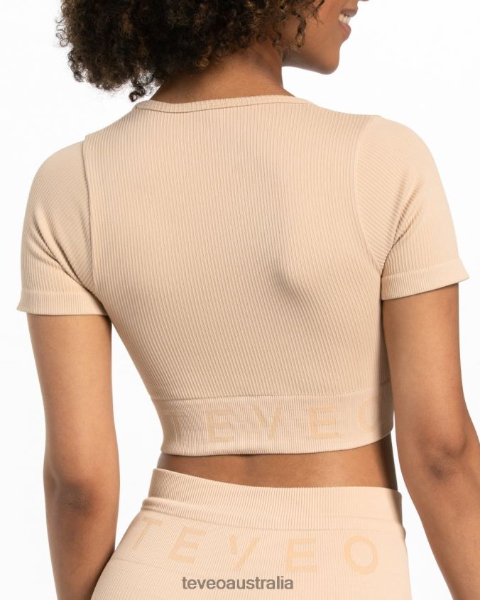 Clothing TEVEO Ribbed Crop Top Nude Women 2HL08D439