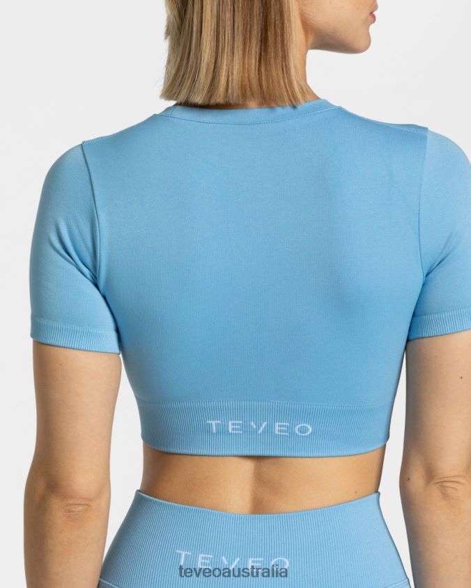 Clothing TEVEO Sensation Crop Top Baby Blue Women 2HL08D441