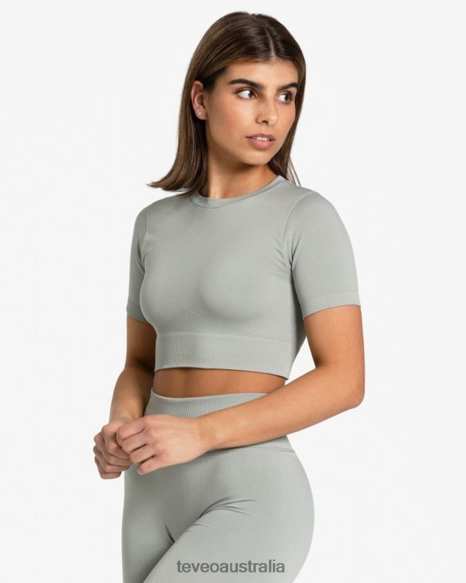 Clothing TEVEO Sensation Crop Top Gray Women 2HL08D443