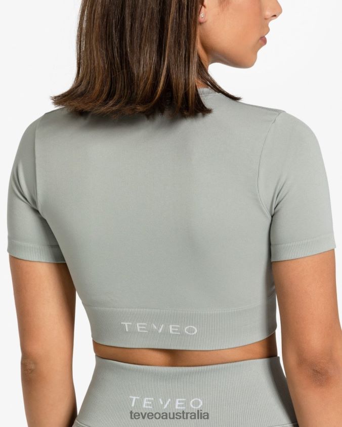 Clothing TEVEO Sensation Crop Top Gray Women 2HL08D443