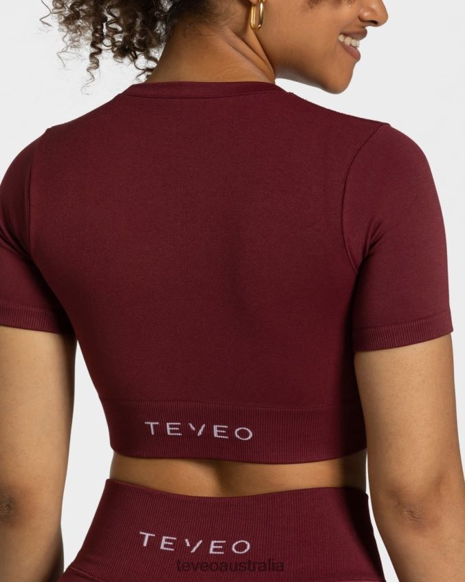 Clothing TEVEO Sensation Crop Top Wine red Women 2HL08D448