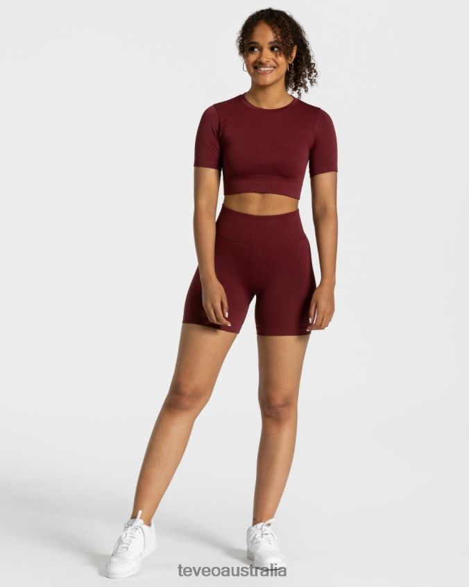 Clothing TEVEO Sensation Crop Top Wine red Women 2HL08D448