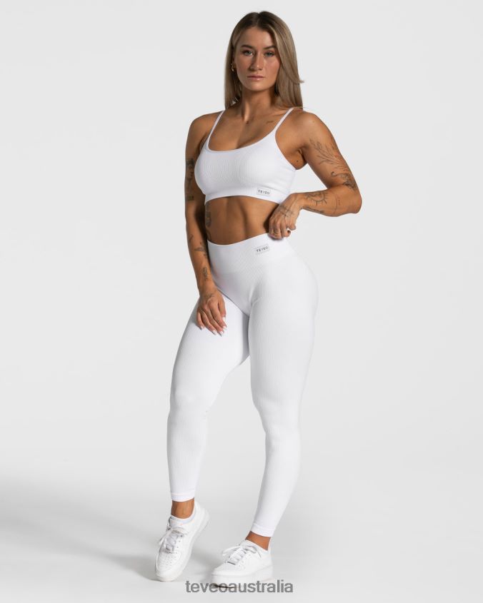 Clothing TEVEO Elegant Scrunch Leggings White Women 2HL08D156