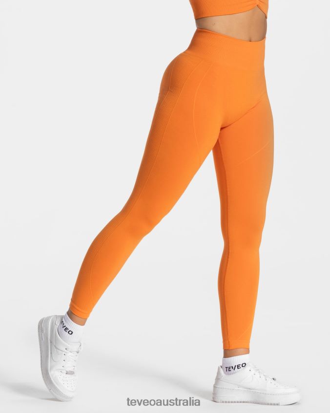 Clothing TEVEO Focus Scrunch Leggings Orange Women 2HL08D163