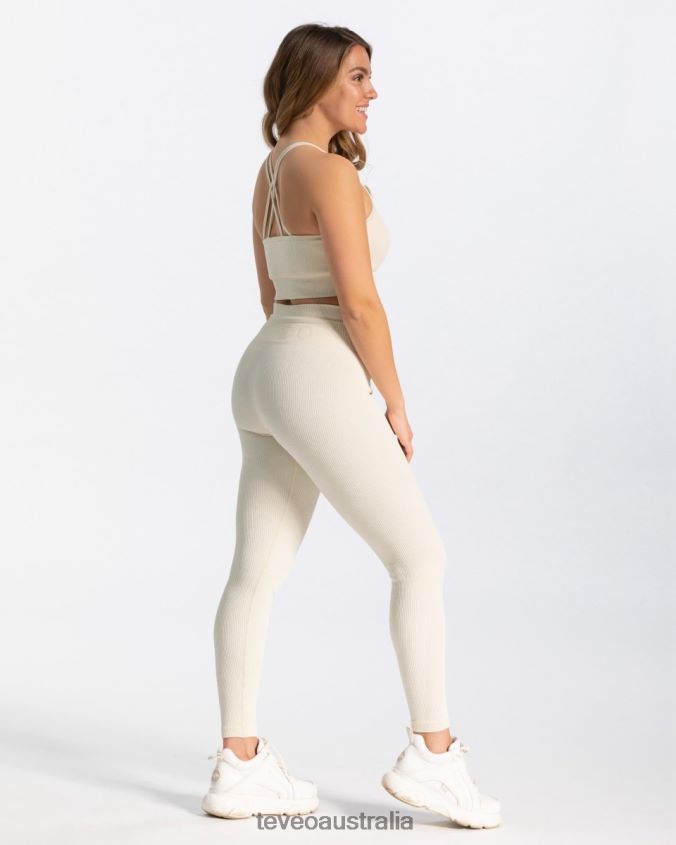 Clothing TEVEO Ribbed Leggings Ivory Women 2HL08D141