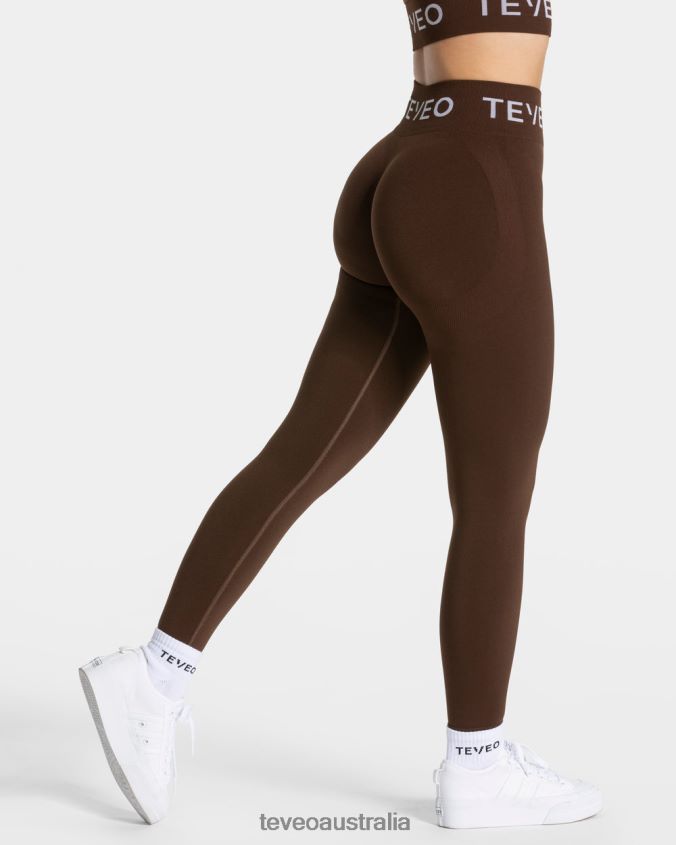 Clothing TEVEO Signature Scrunch Leggings Dark brown Women 2HL08D61