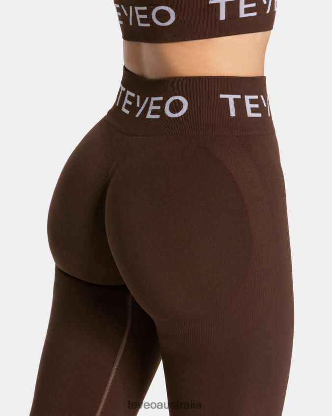 Clothing TEVEO Signature Scrunch Leggings Dark brown Women 2HL08D61