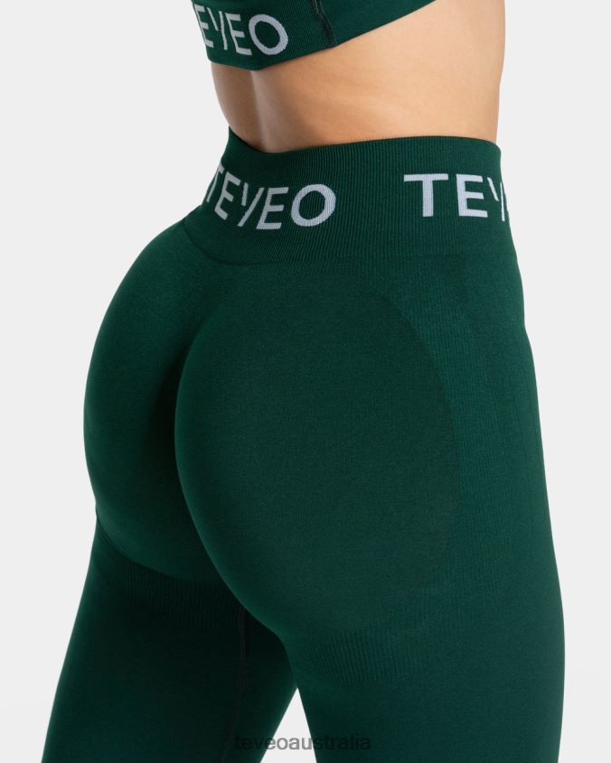 Clothing TEVEO Signature Scrunch Leggings Dark green Women 2HL08D63