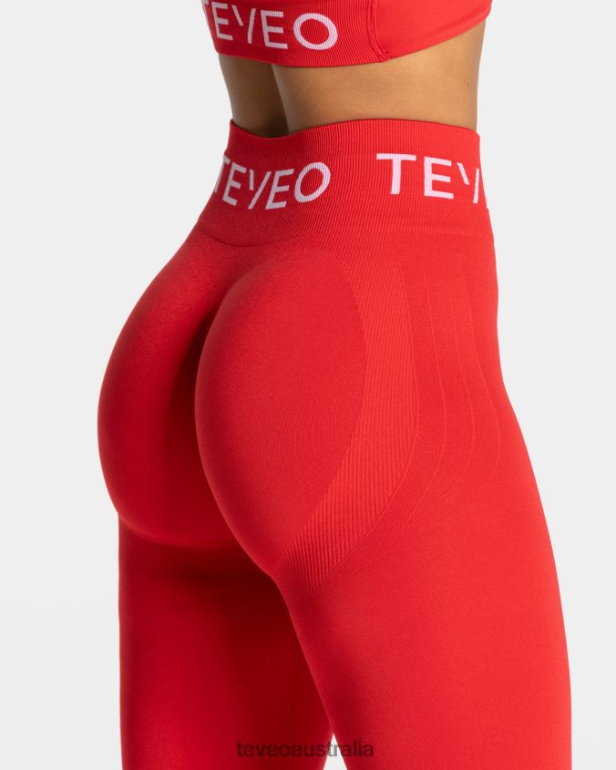 Clothing TEVEO Signature Scrunch Leggings Red Women 2HL08D60