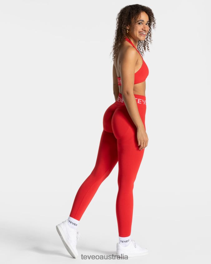 Clothing TEVEO Signature Scrunch Leggings Red Women 2HL08D60