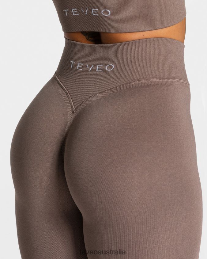 Clothing TEVEO Statement Scrunch Leggings Mocha Women 2HL08D114