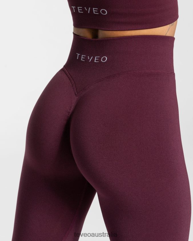 Clothing TEVEO Statement Scrunch Leggings Plum Women 2HL08D115