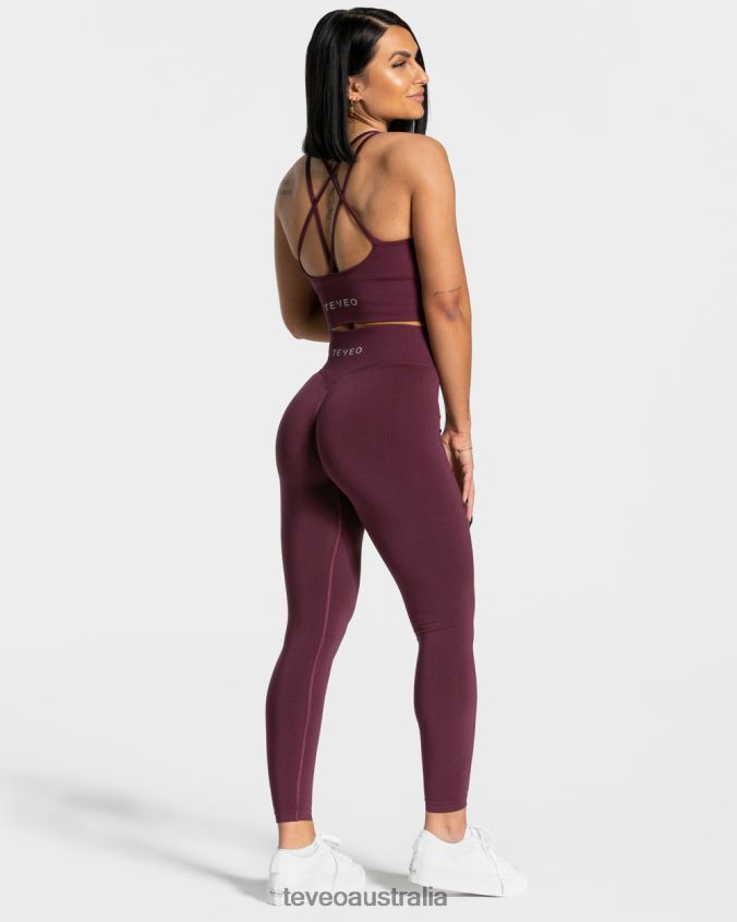 Clothing TEVEO Statement Scrunch Leggings Plum Women 2HL08D115