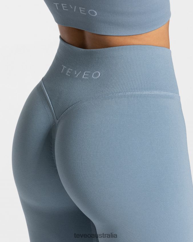 Clothing TEVEO Statement Scrunch Leggings Steel blue Women 2HL08D119