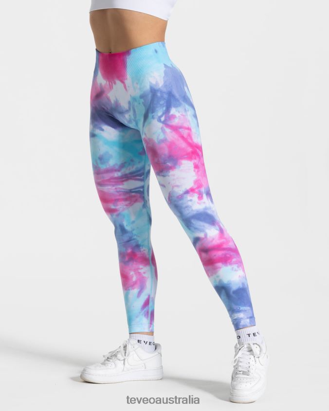 Clothing TEVEO Tie Dye Scrunch Leggings Cold Women 2HL08D59