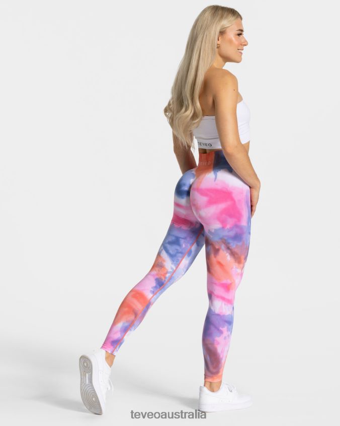 Clothing TEVEO Tie Dye Scrunch Leggings Hot Women 2HL08D69