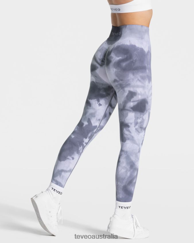 Clothing TEVEO Tie Dye Scrunch Leggings Stormy Women 2HL08D57