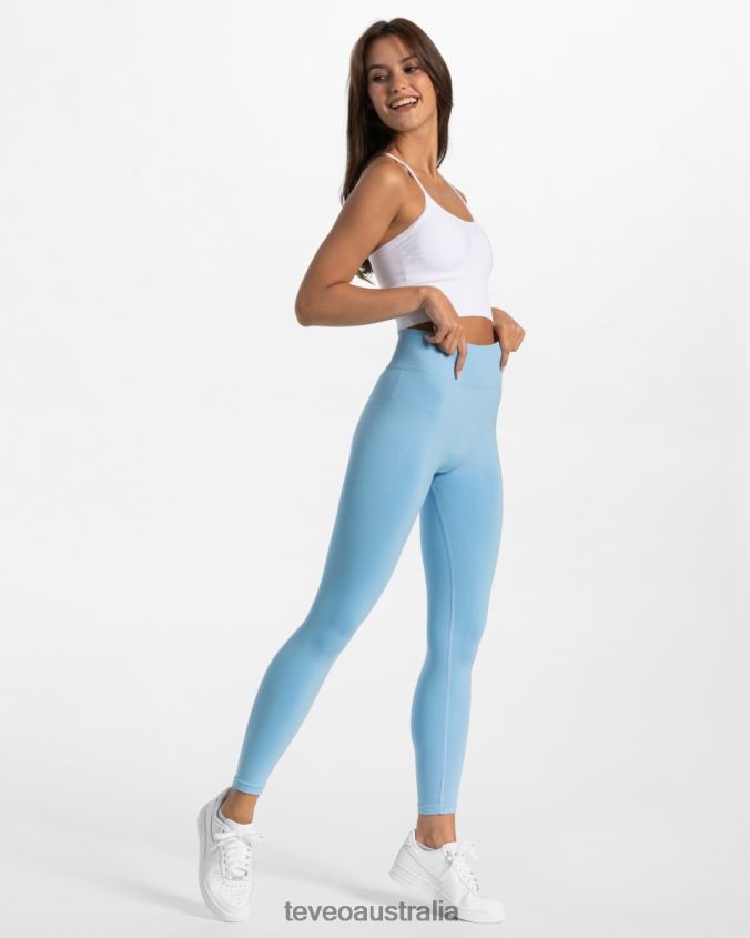 Clothing TEVEO Timeless Scrunch Leggings Baby blue Women 2HL08D85