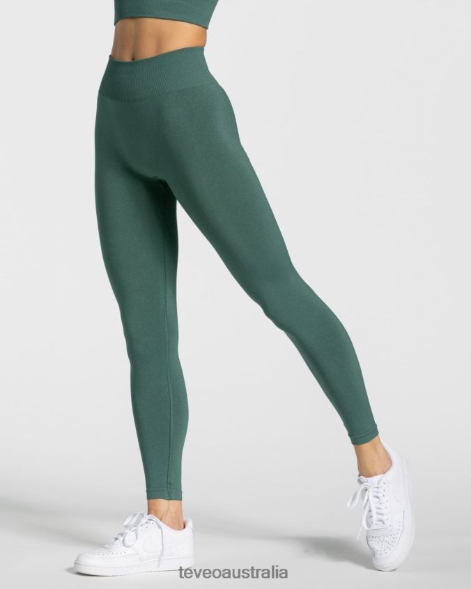 Clothing TEVEO Timeless Scrunch Leggings Dark green Women 2HL08D88