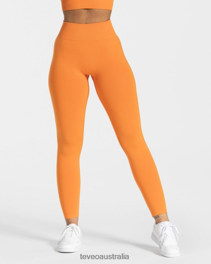 Clothing TEVEO Timeless Scrunch Leggings Orange Women 2HL08D93