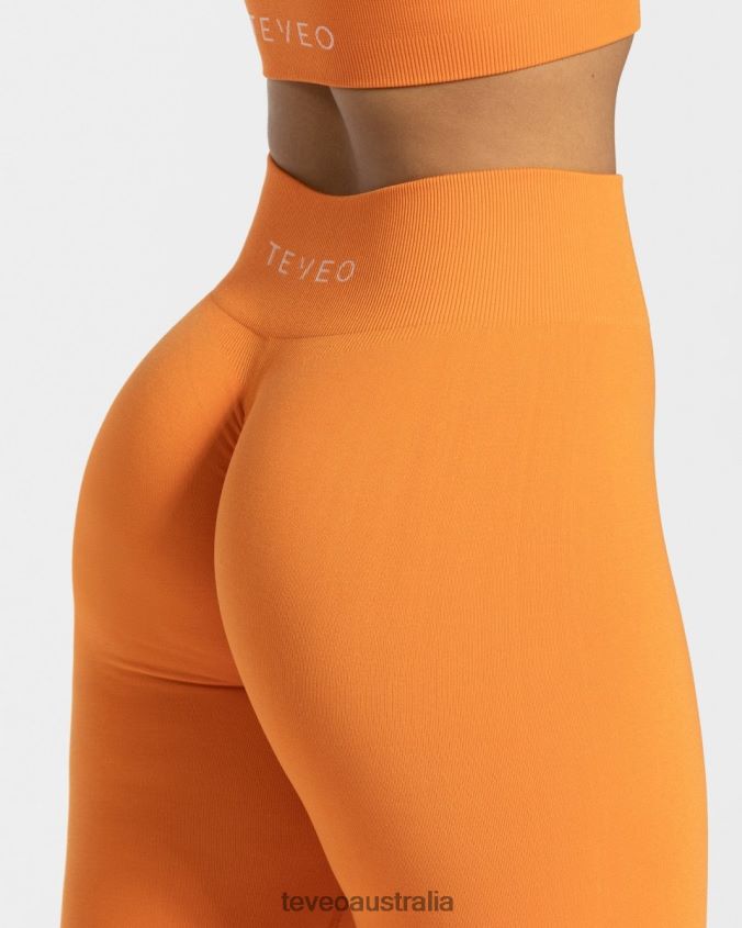 Clothing TEVEO Timeless Scrunch Leggings Orange Women 2HL08D93