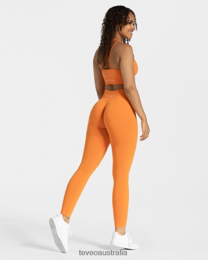 Clothing TEVEO Timeless Scrunch Leggings Orange Women 2HL08D93