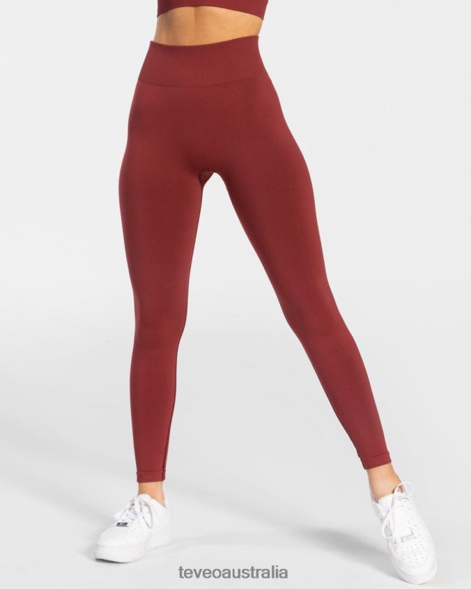 Clothing TEVEO Timeless Scrunch Leggings Wine red Women 2HL08D101