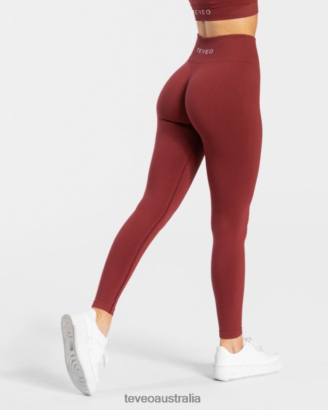 Clothing TEVEO Timeless Scrunch Leggings Wine red Women 2HL08D101