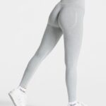 Clothing TEVEO Acid Covert Scrunch Leggings Light gray Women 2HL08D50