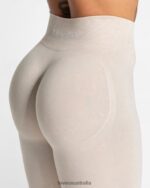 Clothing TEVEO Acid Covert Scrunch Leggings Sand Women 2HL08D51 - Image 4