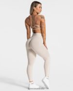 Clothing TEVEO Acid Covert Scrunch Leggings Sand Women 2HL08D51 - Image 5